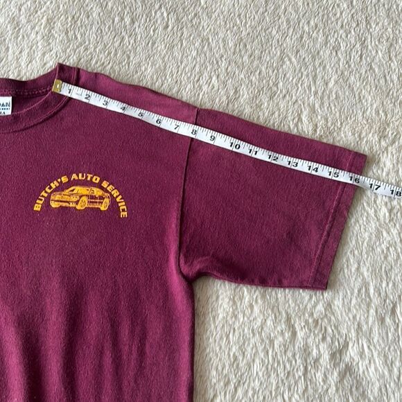 Butch's Auto Service short sleeve shirt maroon size large - Picture 15 of 16
